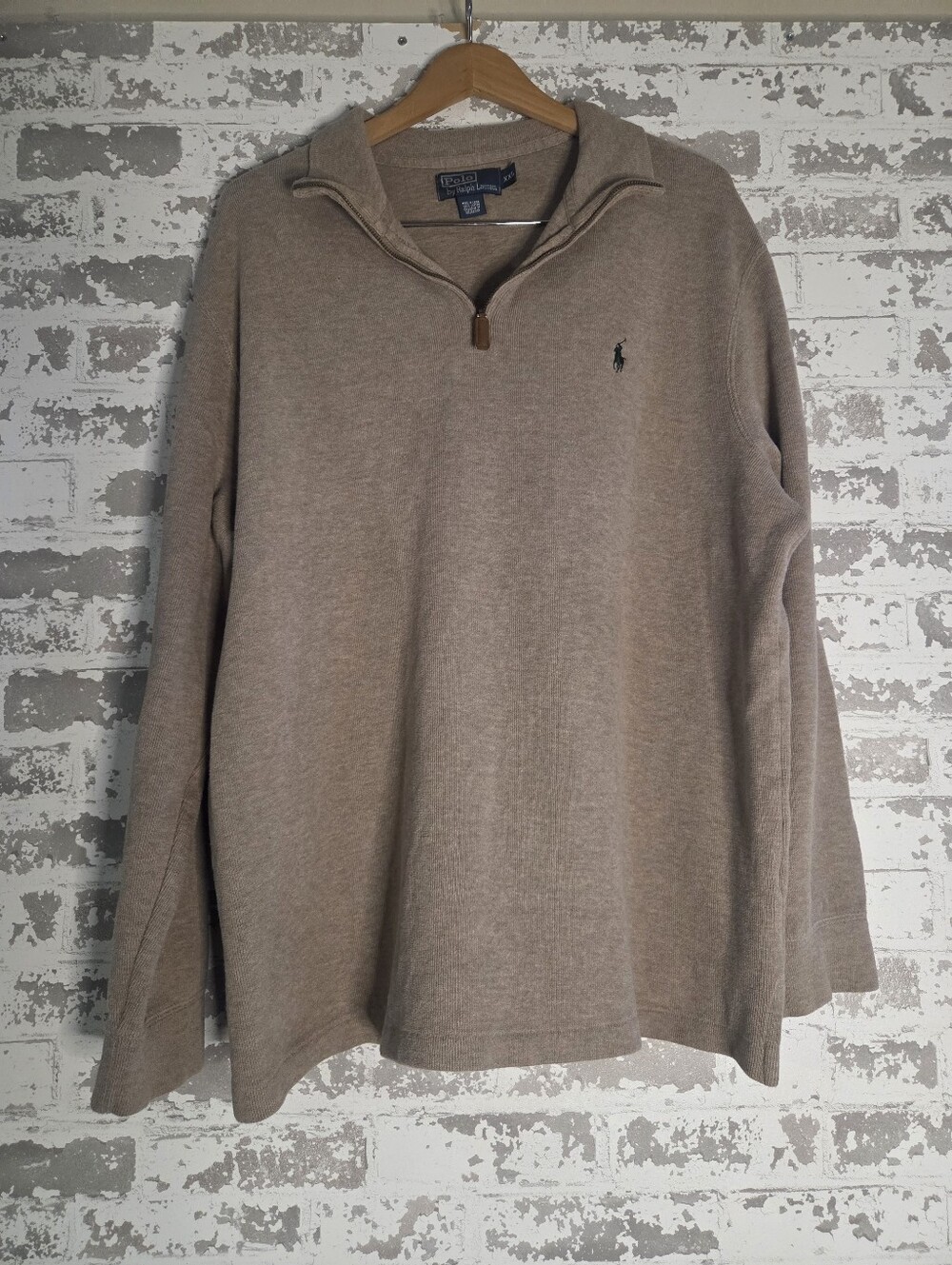 Ralph Lauren Men’s Tan Half-Zip Sweater